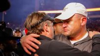 Kirby Smart consoles emotional GT coach after epic 8OT battle