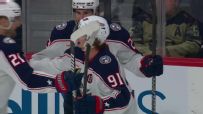 Kent Johnson scores goal vs. Jets