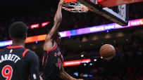 Ochai Agbaji posterizes his own Raptors teammate