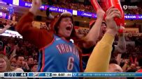 Thunder crowd goes wild for Cason Wallace's alley-oop flush