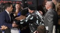 Denys Berinchyk and Keyshawn Davis get into scuffle during weigh-in
