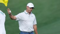 Rory walks after his approach shot on stellar eagle
