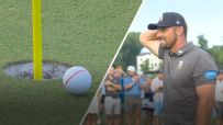 Bryson DeChambeau inches from hole-in-one