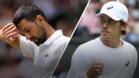 De Minaur dominates Djokovic in first set at Wimbledon