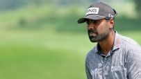 Sahith Theegala hits tee shot to 1 foot on Hole 8