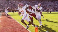 Alabamas DaShawn Jones takes deflection back for a pick-six