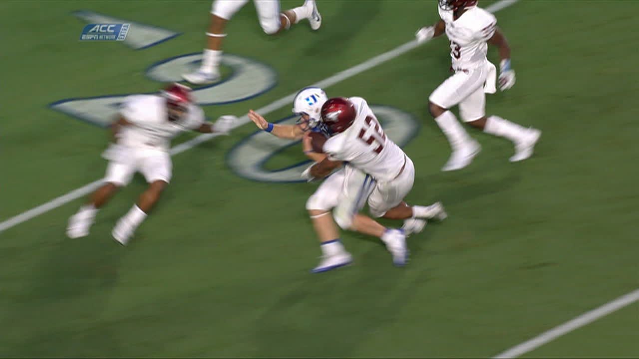 Impressive run by Duke backup QB ESPN Video