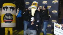 WVU coach gets doused in mayo after bowl win