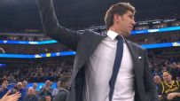 Bob Myers brought to tears as daughters help Warriors honor him