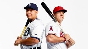Miguel Cabrera (izquierda) y Mike Trout (derecha)