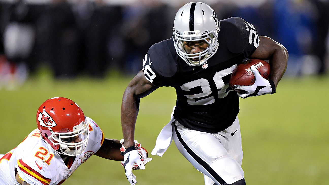 Raiders' RB Murray (toe) ruled out vs Chargers