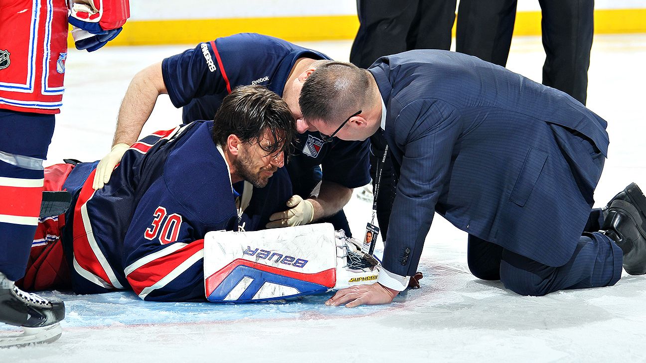 NHL Injury to New York Rangers goalie Henrik Lundqvist rarely seen