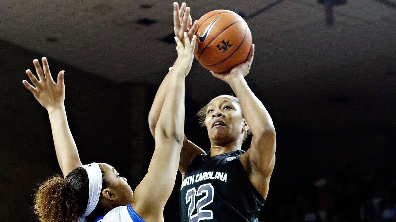 No. 8: A'ja Wilson, South Carolina, F, 6-5, sophomore