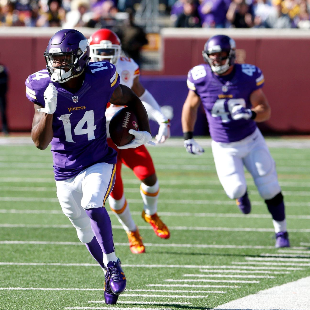 Reid: Vikings WR Diggs drawing Antonio Brown comparisons