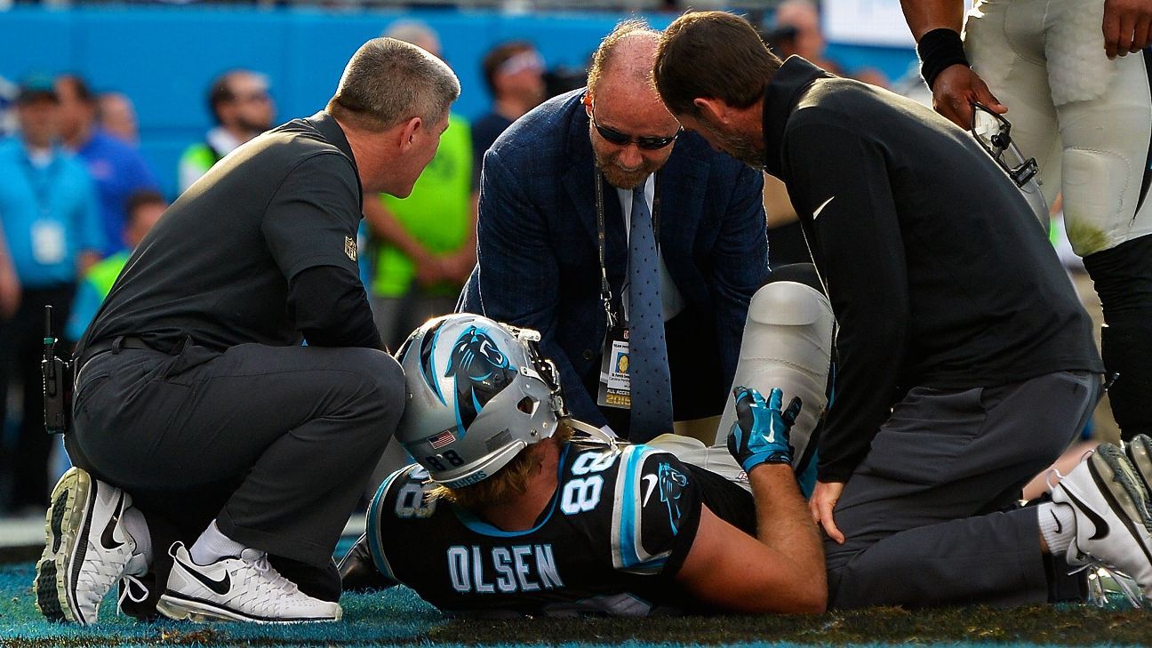 Panthers' Olsen expects to play; Stewart uncertain