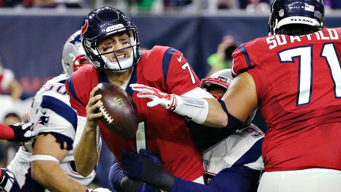 Sources: Texans QB Hoyer out; Weeden to start