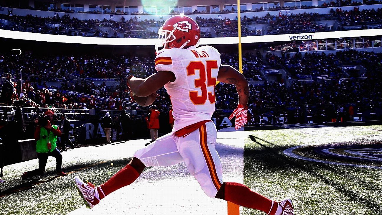 Chiefs reward RBs Ware, West with extensions