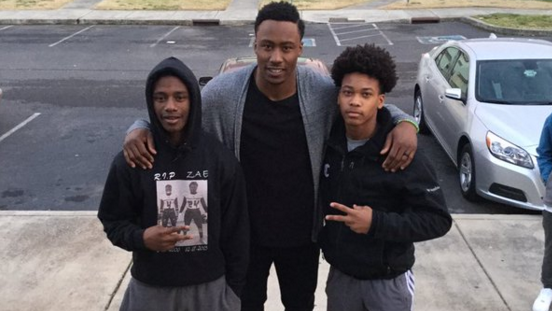Brandon Marshall visits brother of fallen HS football hero