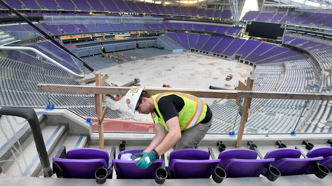 New Vikings stadium is 95 percent complete