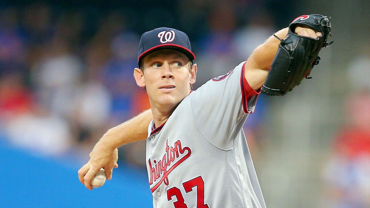 Strasburg con "molestia" en codo tras un bullpen - ESPN Deportes