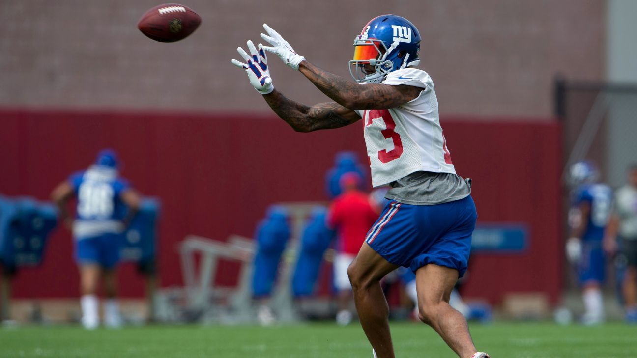 Odell Beckham Jr. returns to Giants' practice with a bang