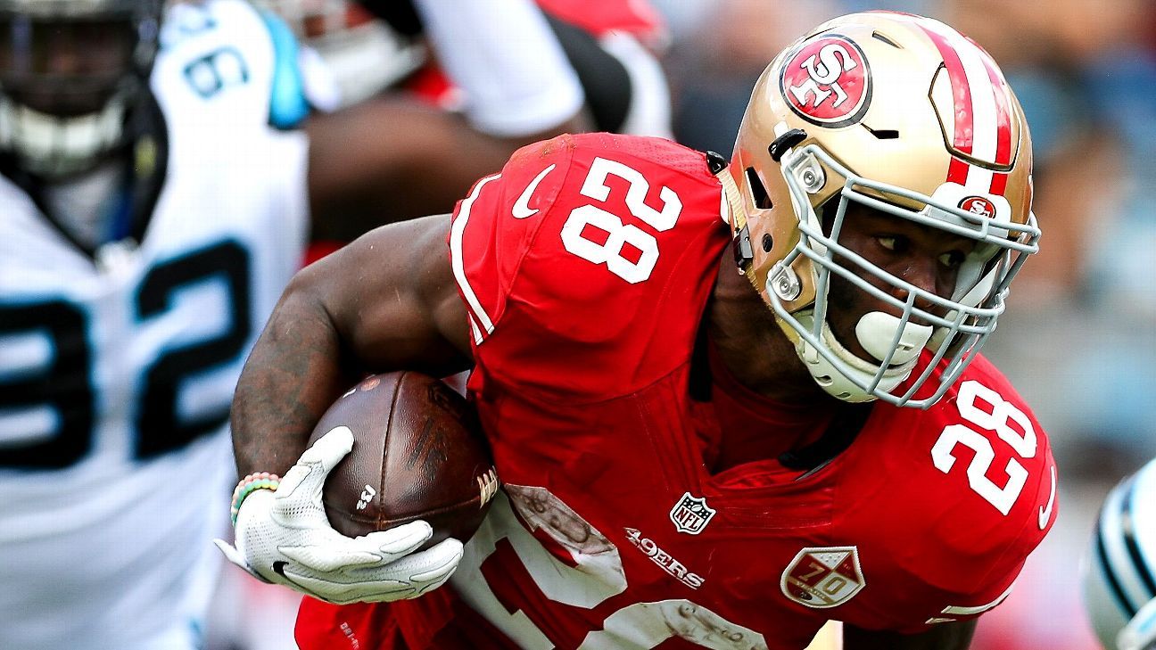 Kelly: Niners RB Hyde 'a stretch' to play Sunday