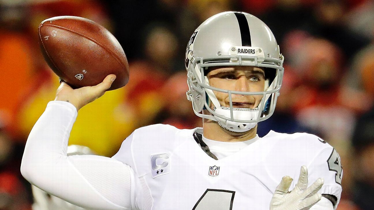 Derek Carr's off passing night hurts Raiders in loss to Chiefs