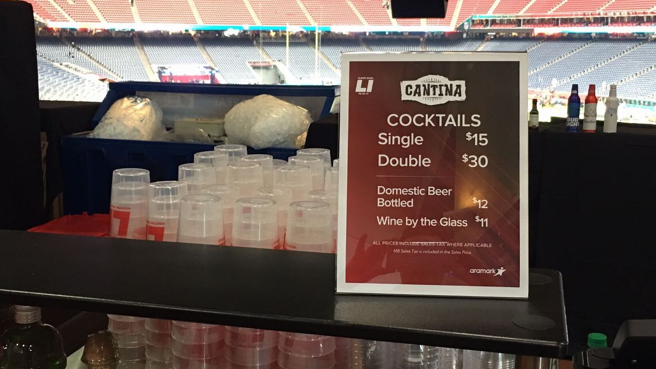 $30 cocktails?! How much everything costs at Super Bowl LI