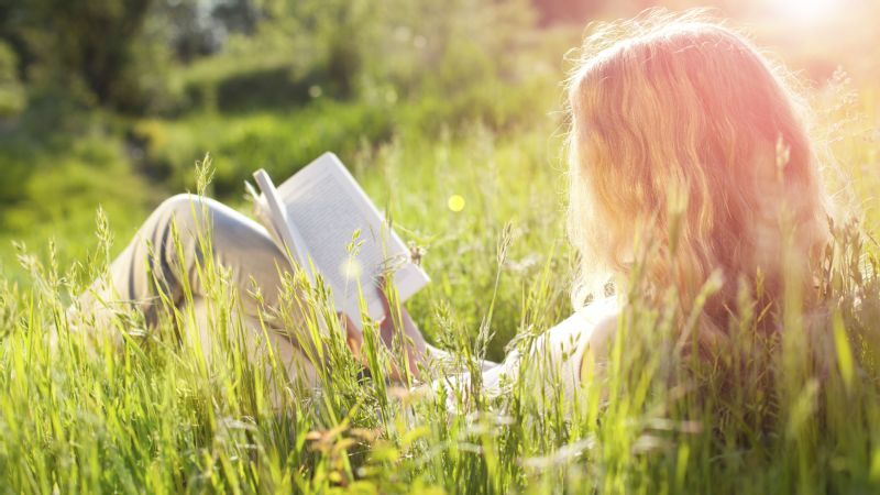 Image result for girl in nature reading
