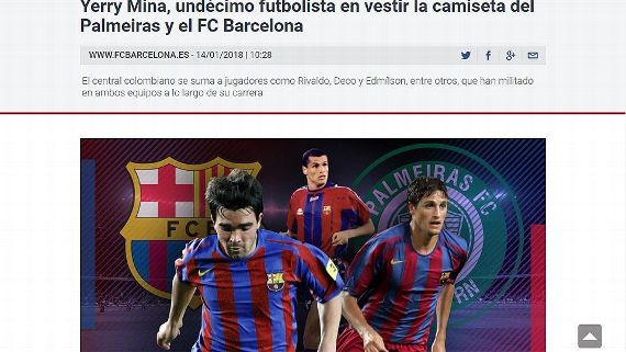 Barcelona fala sobre 'parceria' com Palmeiras e erra escudo do clube