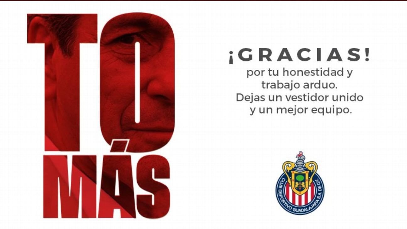 Tomás Boy, fuera de Chivas