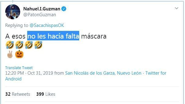 Nahuel 'defiende' a compañeros sin máscara: 