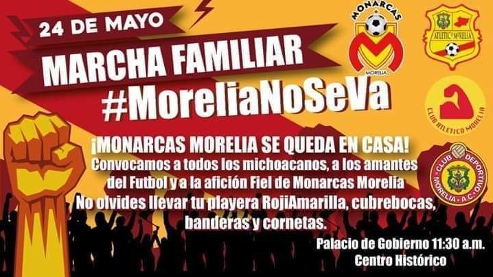 Aficionados convocan a marcha ante posible mudanza de Morelia