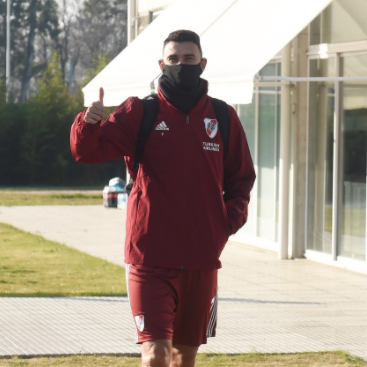 Matías Suárez was finally able to join River's training sessions.