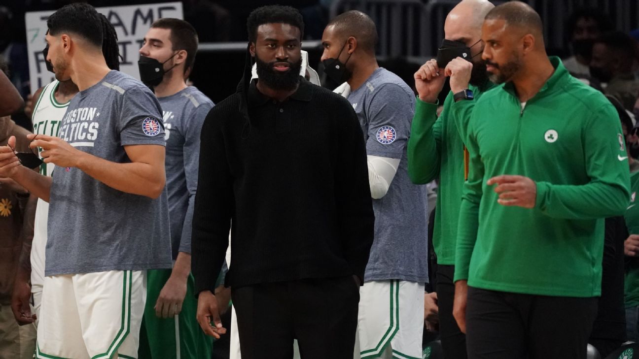 Boston Celtics' Jaylen Brown on minutes restriction vs. Houston Rockets in return from 8-game injury absence