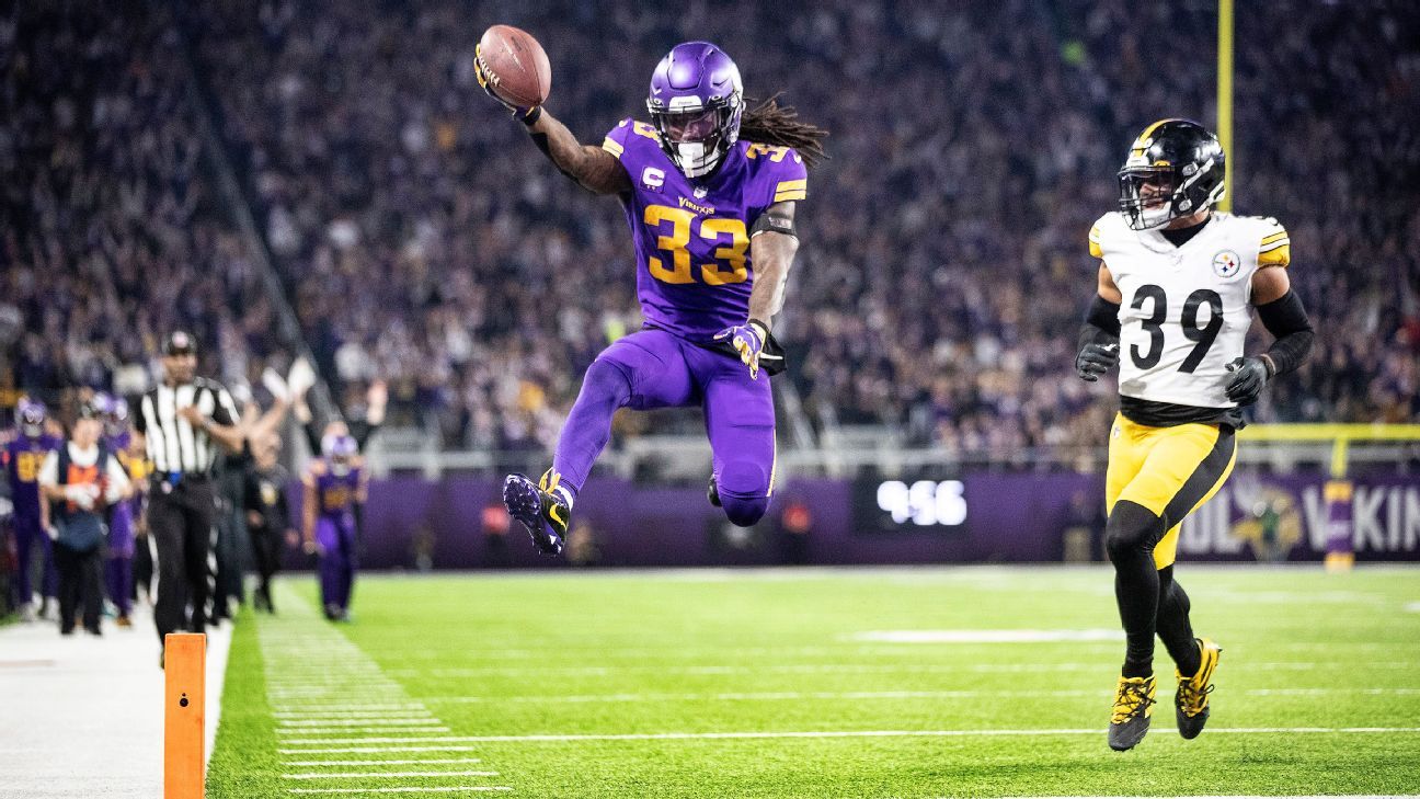 Vikings encuentran la manera de evitar otra pérdida desgarradora al detener el último avance de los Steelers: Blog de los Minnesota Vikings- ESPN. 

Vikings find a way to avoid another heartbreaking loss by stopping Steelers' last drive - Minnesota Vikings Blog- ESPN