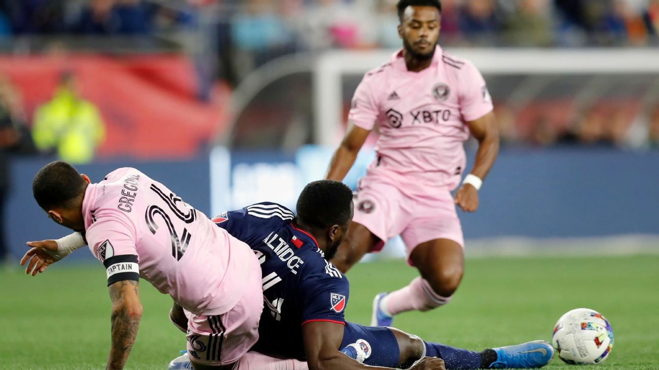 Con nueve hombres, Inter Miami cae ante New England Revolution