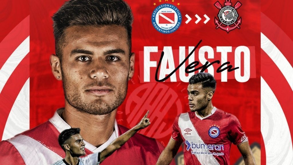 Argentinos Juniors oficializó la venta de Fausto Vera a Corinthians