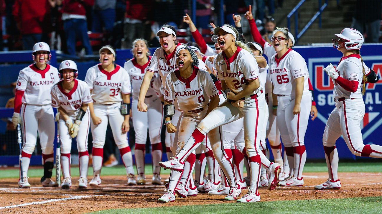 OU tops Clemson in regional opener, ties D-I mark with 47th straight win - ESPN