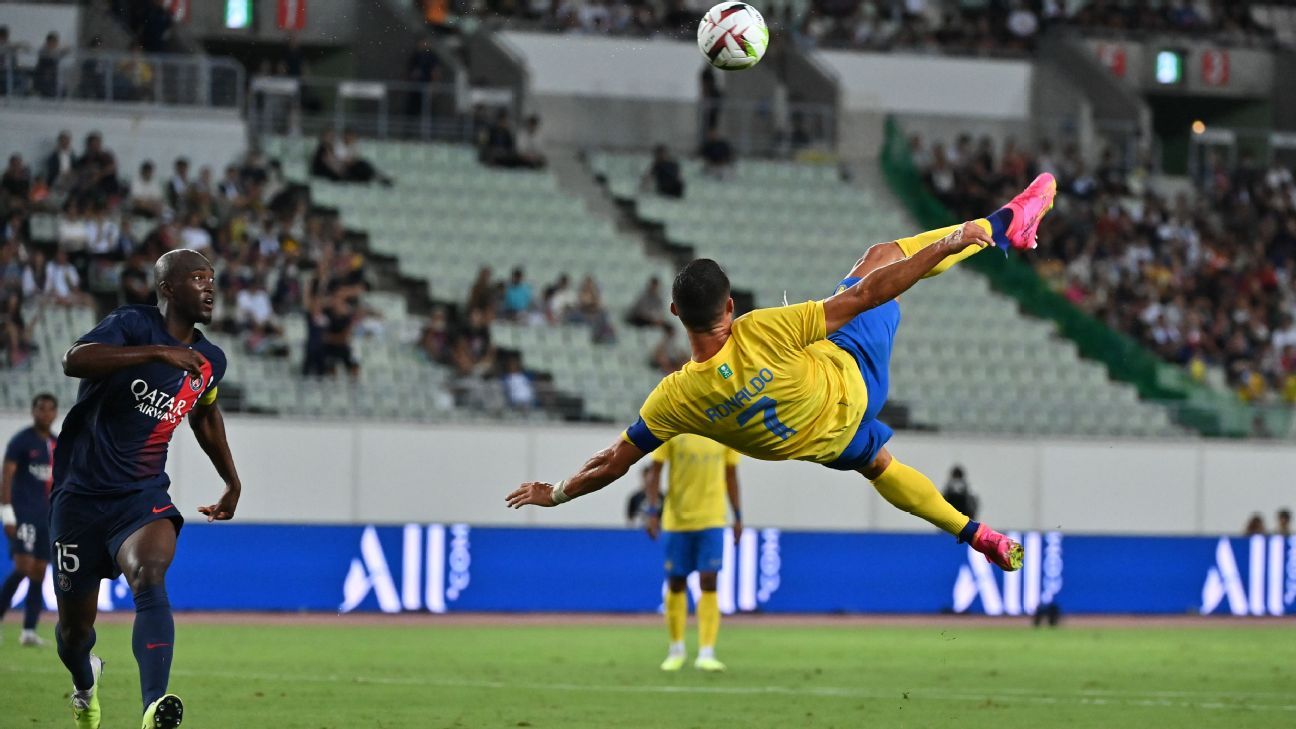 Sin Mbappé, PSG empató sin goles ante el Al-Nassr de Cristiano Ronaldo - ESPN