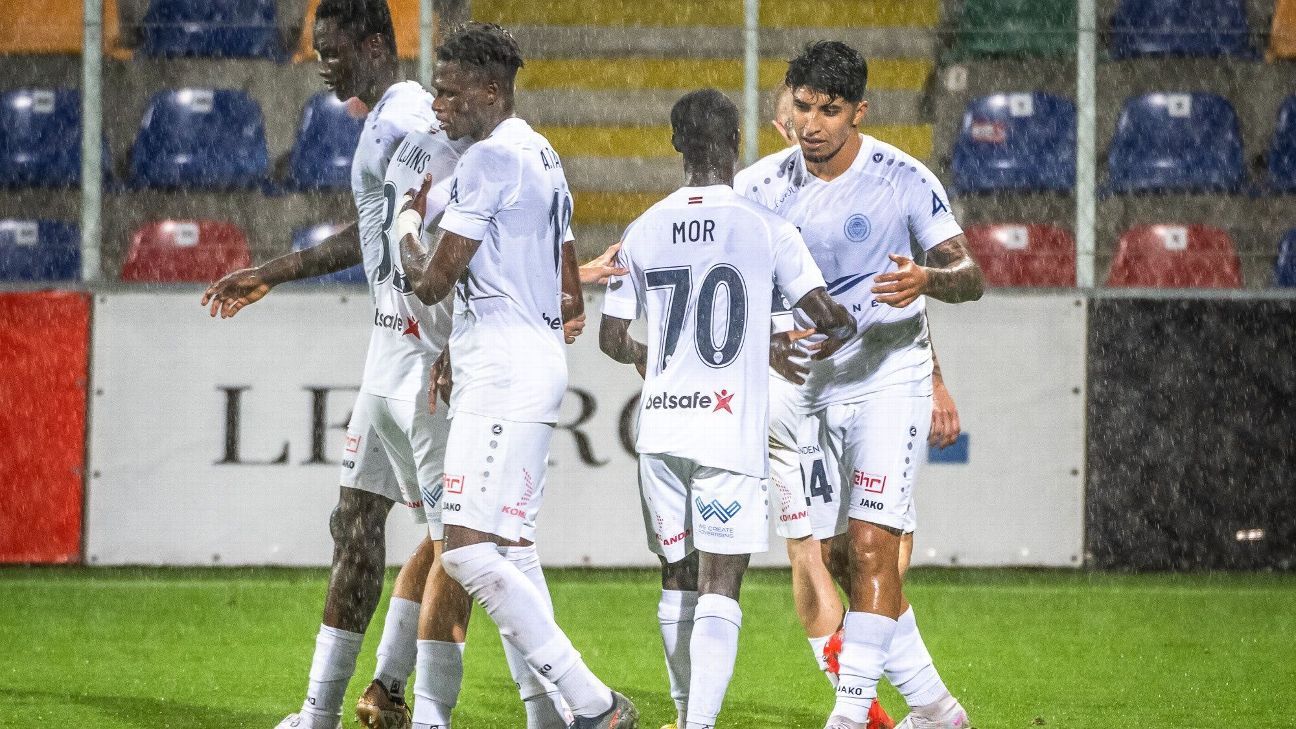 Luis Iberico marcó su primer gol con la camiseta del Riga FC - ESPN