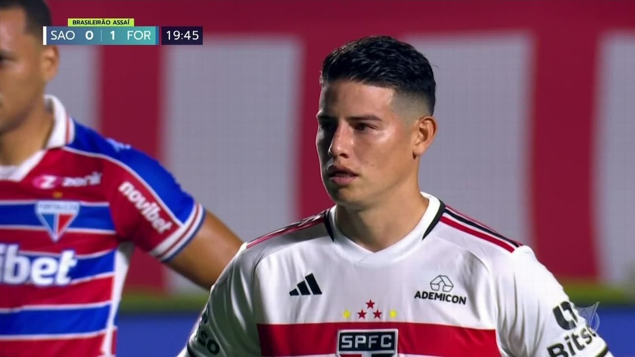 James falla penal para el empate de Sao Paulo a Fortaleza - ESPN
