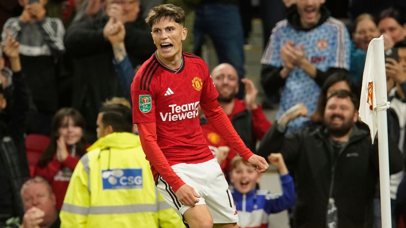 Alejandro Garnacho abrió la cuenta para Manchester United ante Crystal Palace - ESPN