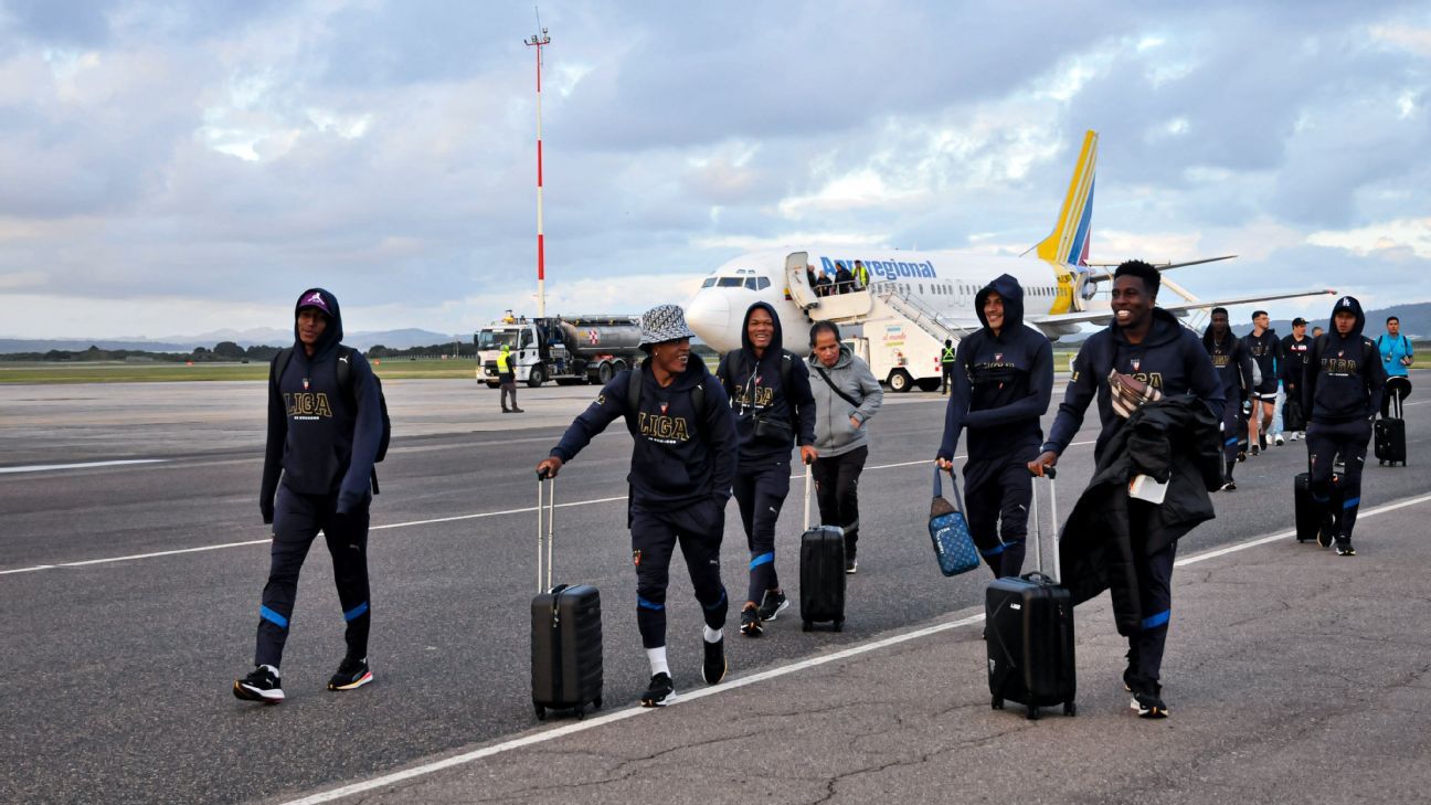 LDU Quito ya está en tierras uruguayas para disputar la final de la CONMEBOL Sudamericana - ESPN