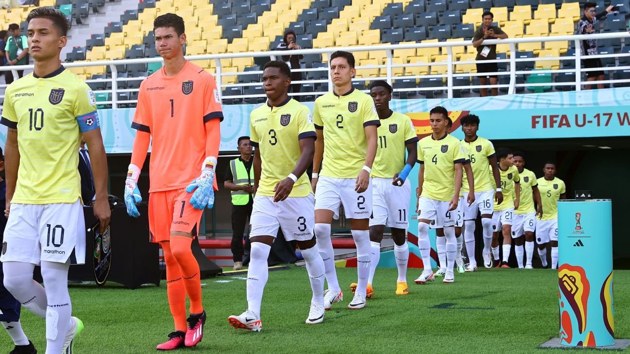 El choque contra el actual campeón: Ecuador se alista para su duelo ante Brasil por los octavos de final del Mundial Sub-17 - ESPN