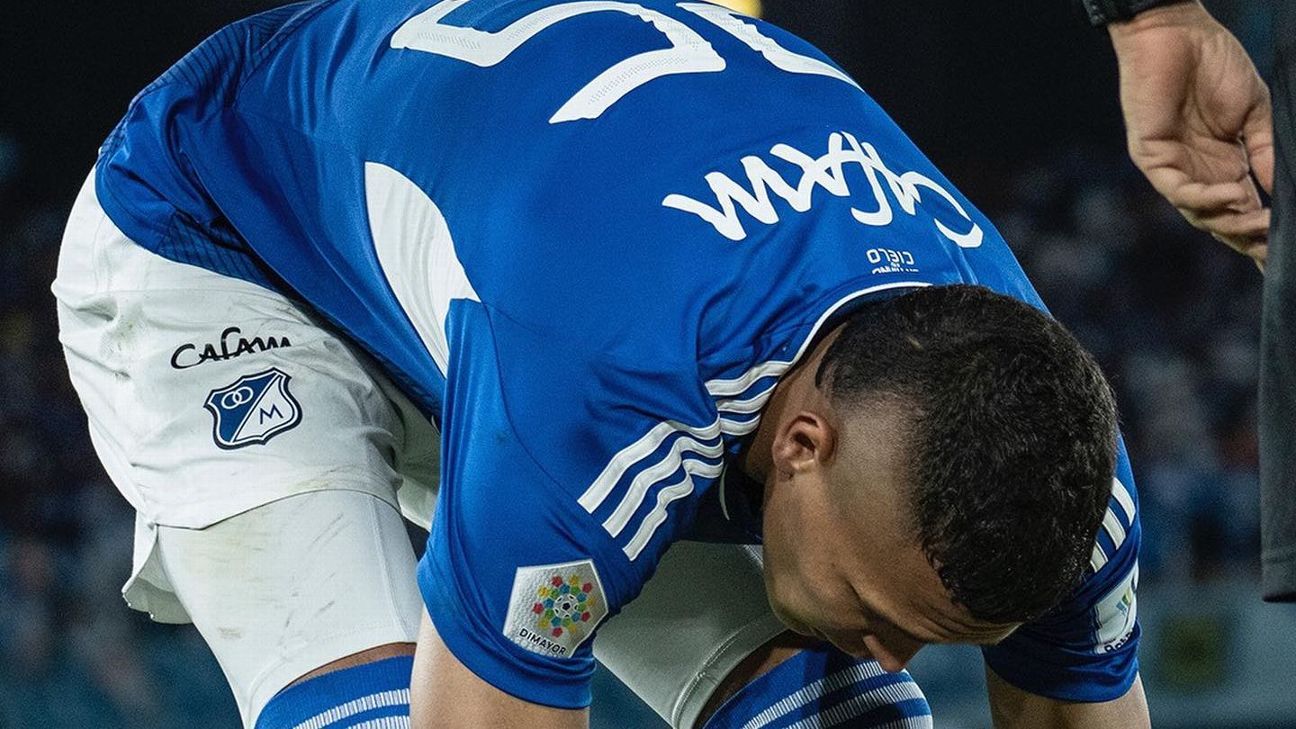 Paredes abandonó lesionado en Millonarios ante Junior - ESPN