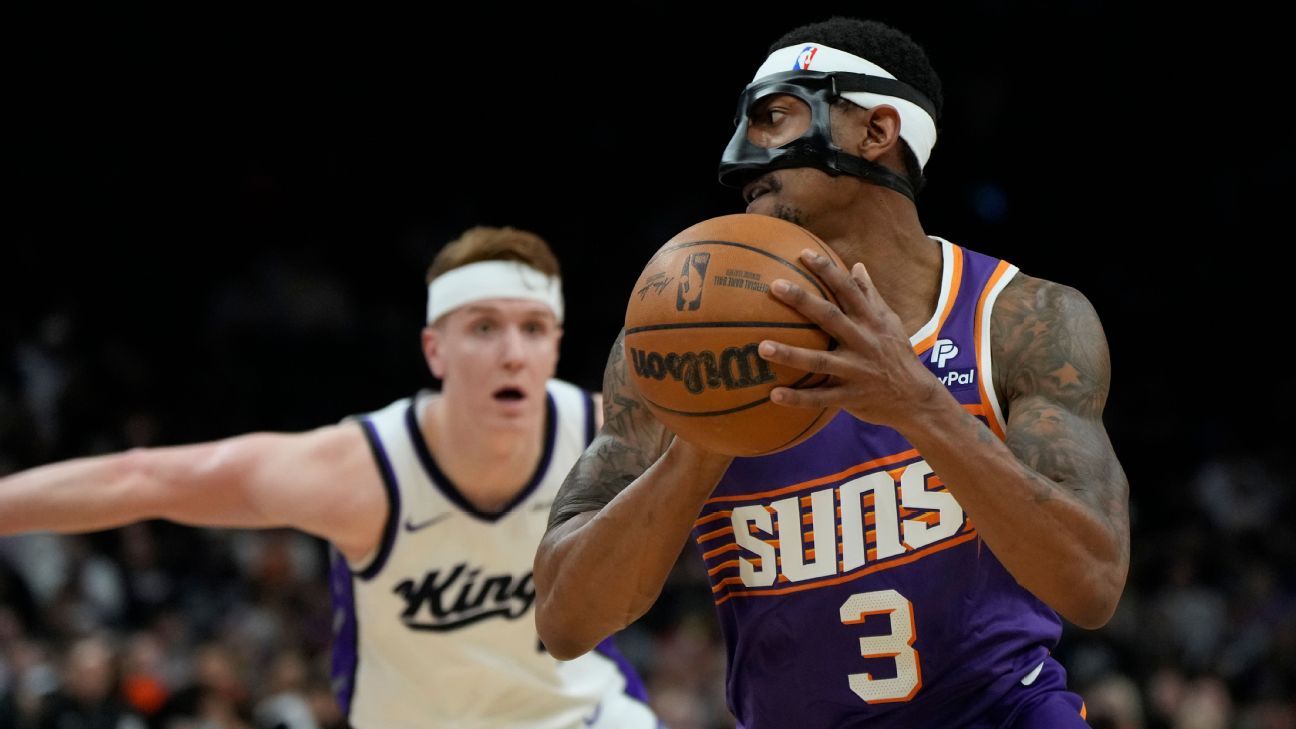 Suns' Bradley Beal injures hamstring vs. Kings, won't play Wed. - ESPN