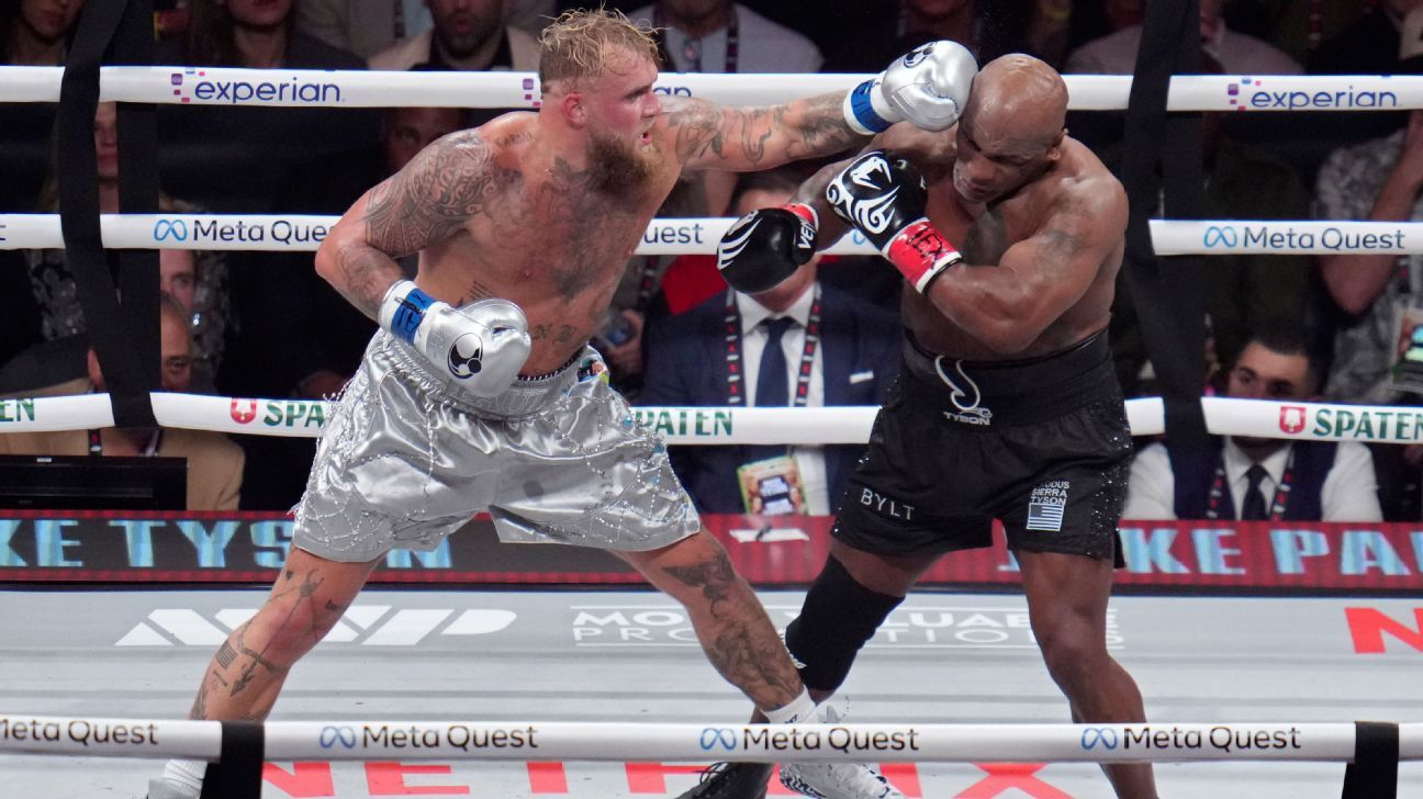 Jake Paul venció por decisión unánime a Mike Tyson - ESPN