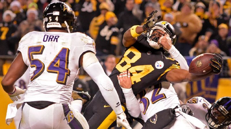 Antonio Brown, Zach Orr, Steelers vs Ravens, Steelers 2016 season defining moments, antonio brown christmas touchdown ravens