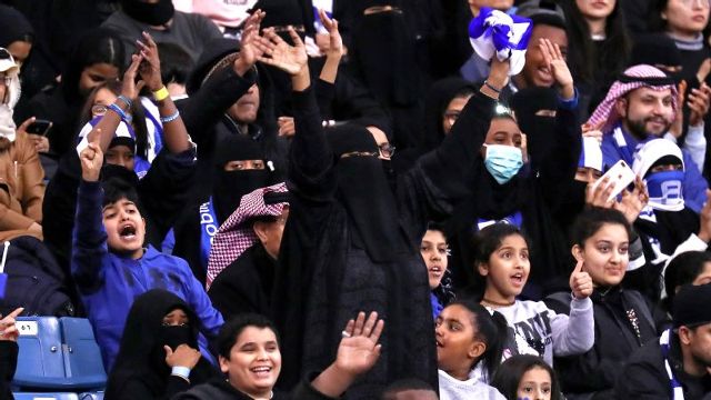 In January, major sporting events in Saudi Arabia were opened to women for the first time.